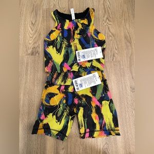 lululemon tank + shorts set